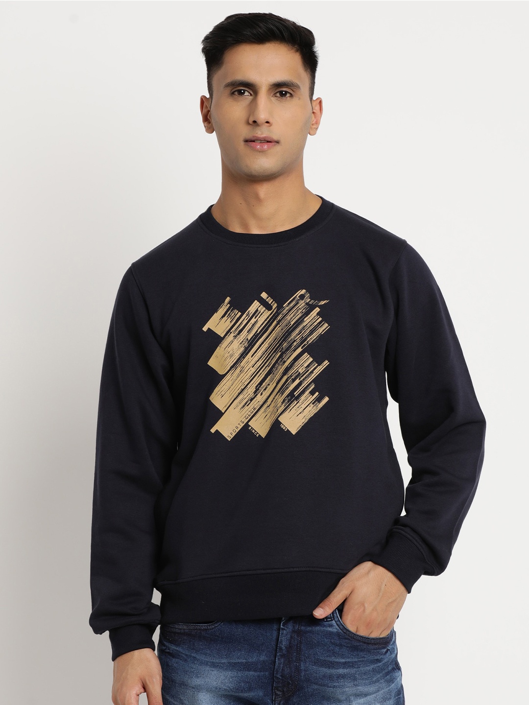 

Turtle Men Graphic Printed Pullover Sweatshirt, Navy blue