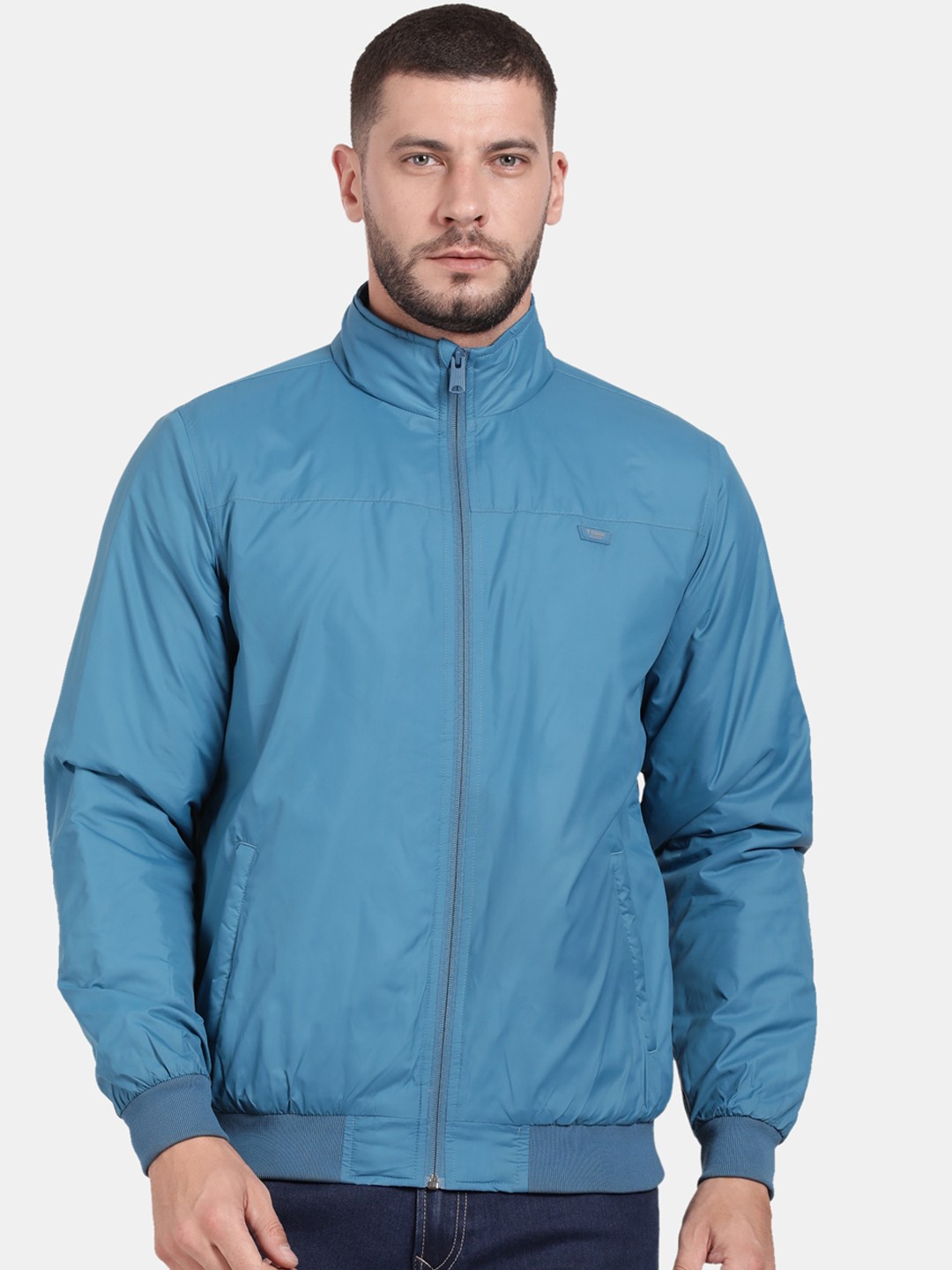 

t-base Men Windcheater Bomber Jacket, Blue