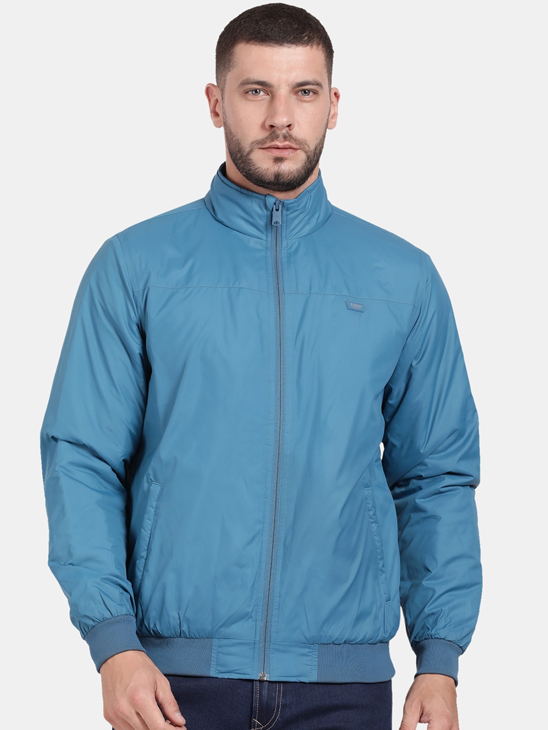 

t-base Men Windcheater Bomber Jacket, Blue