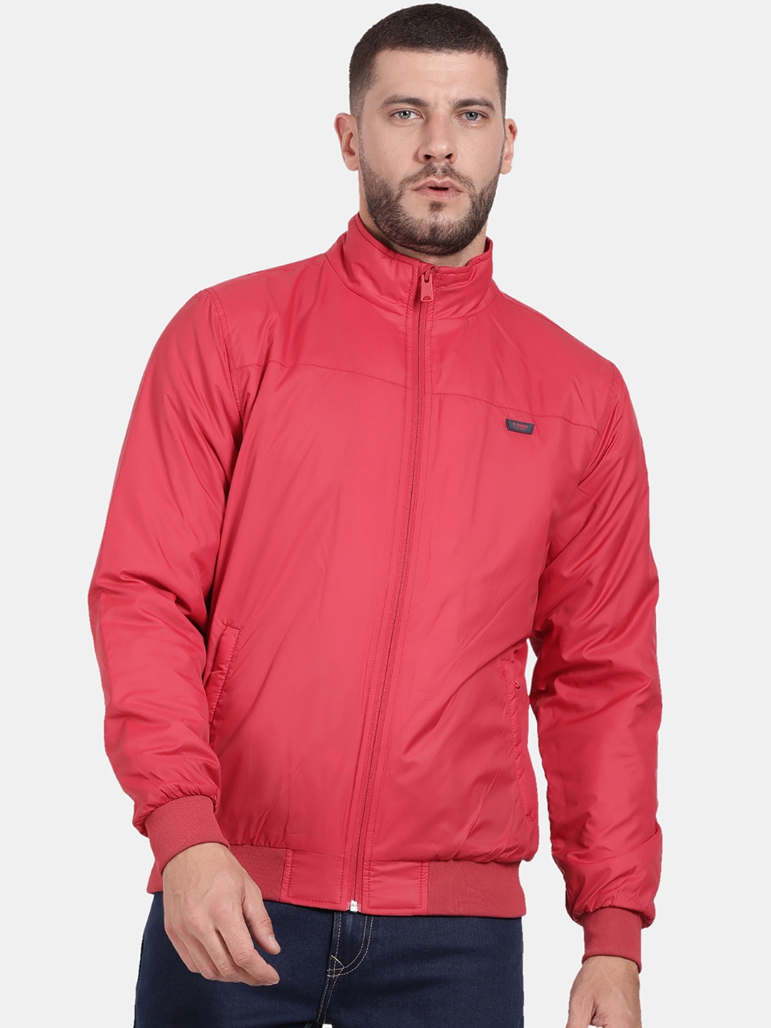 

t-base Men Windcheater Bomber Jacket, Red