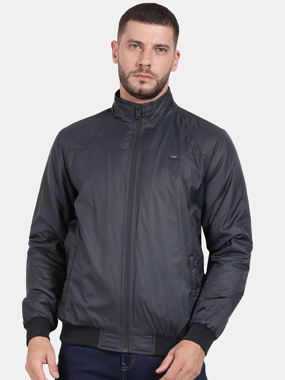 

t-base Men Windcheater Bomber Jacket, Black