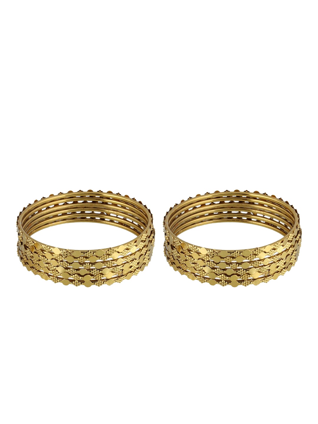 

Adwitiya Set of 12 Gold-Plated Designed Bangle