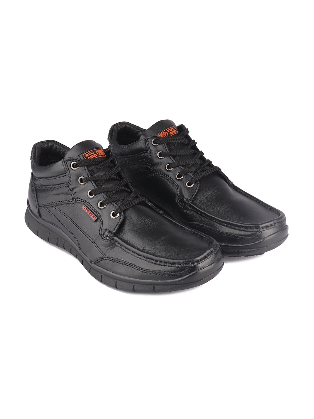 

Red Chief Men Leather Sneakers, Black