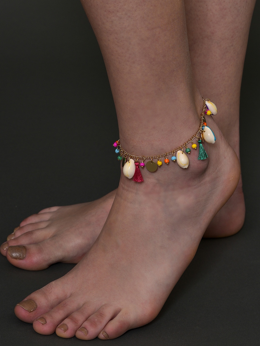 

SOHI Gold-Plated & Beaded Vilandi Anklet