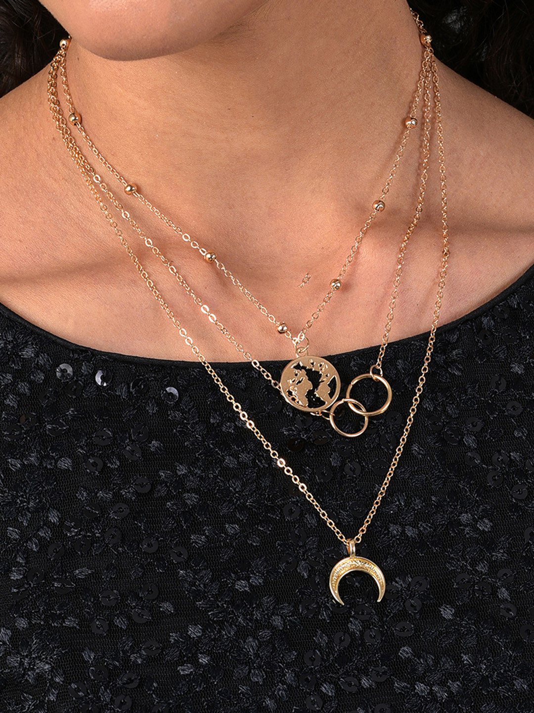 

SOHI Gold-Plated Layered Chain