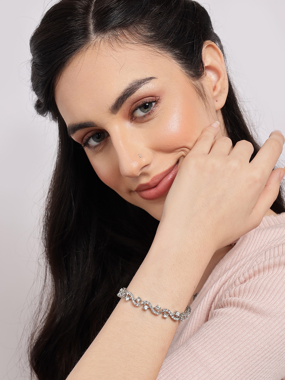 

SOHI Women Silver-Plated Link Bracelet