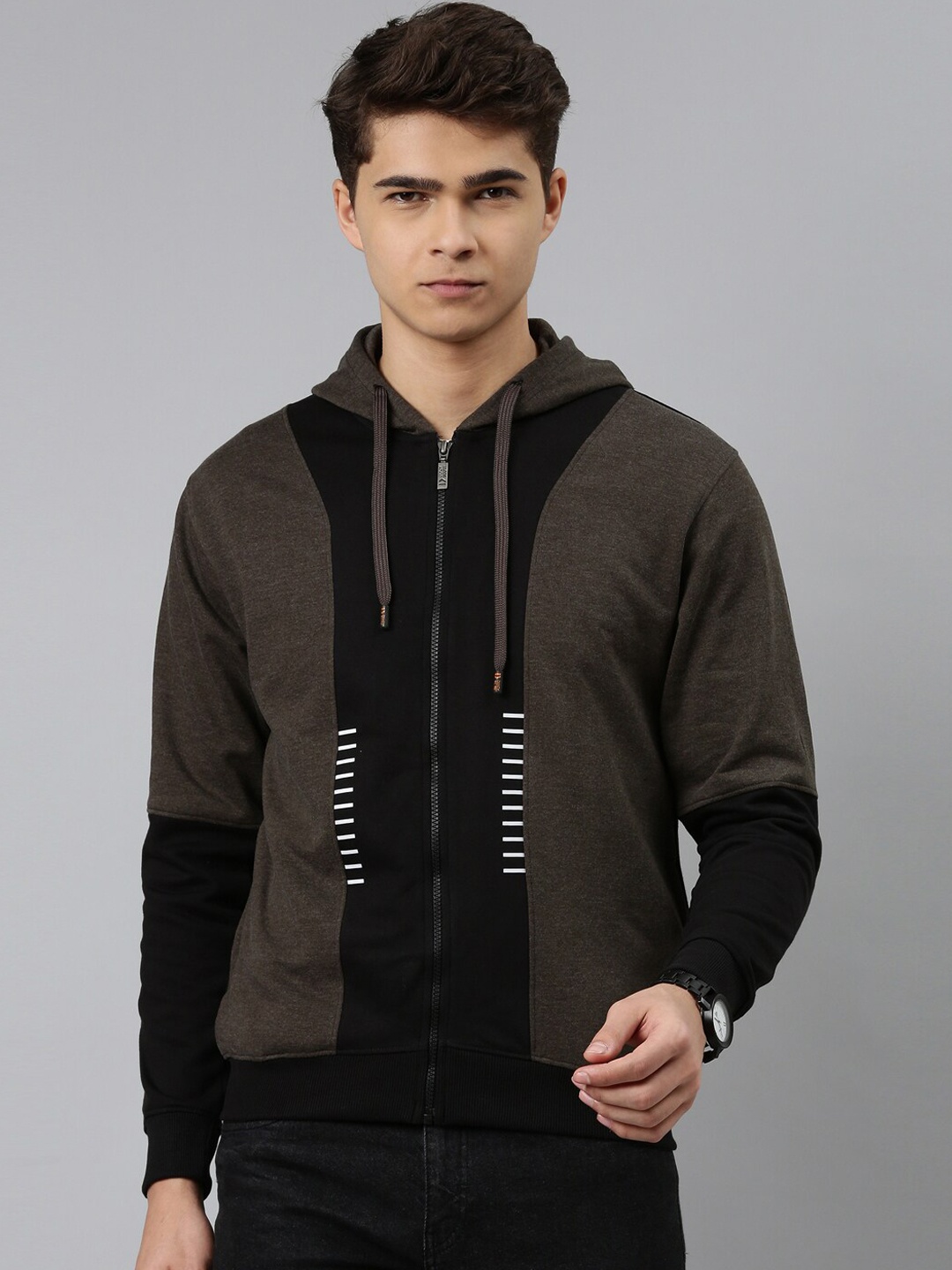 

DIXCY SCOTT Men Fleece Hooded Sweatshirt, Black