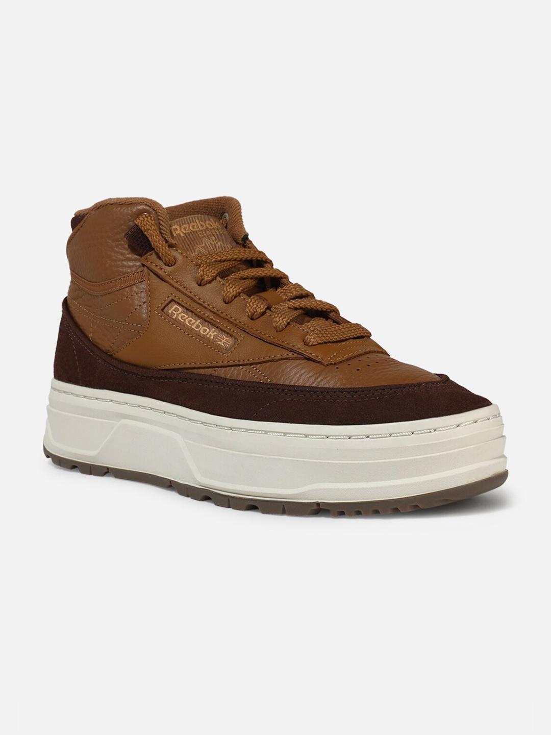 

Reebok Classic Women Rbk Classics Club C Double Geo Mid Shoes, Brown