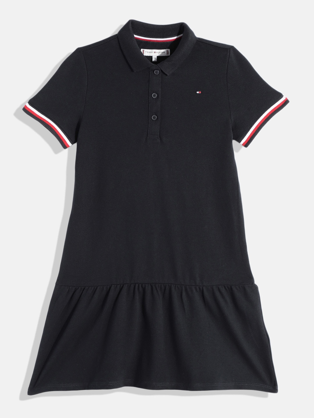 

Tommy Hilfiger Girls Sustainable A-Line Dress, Navy blue