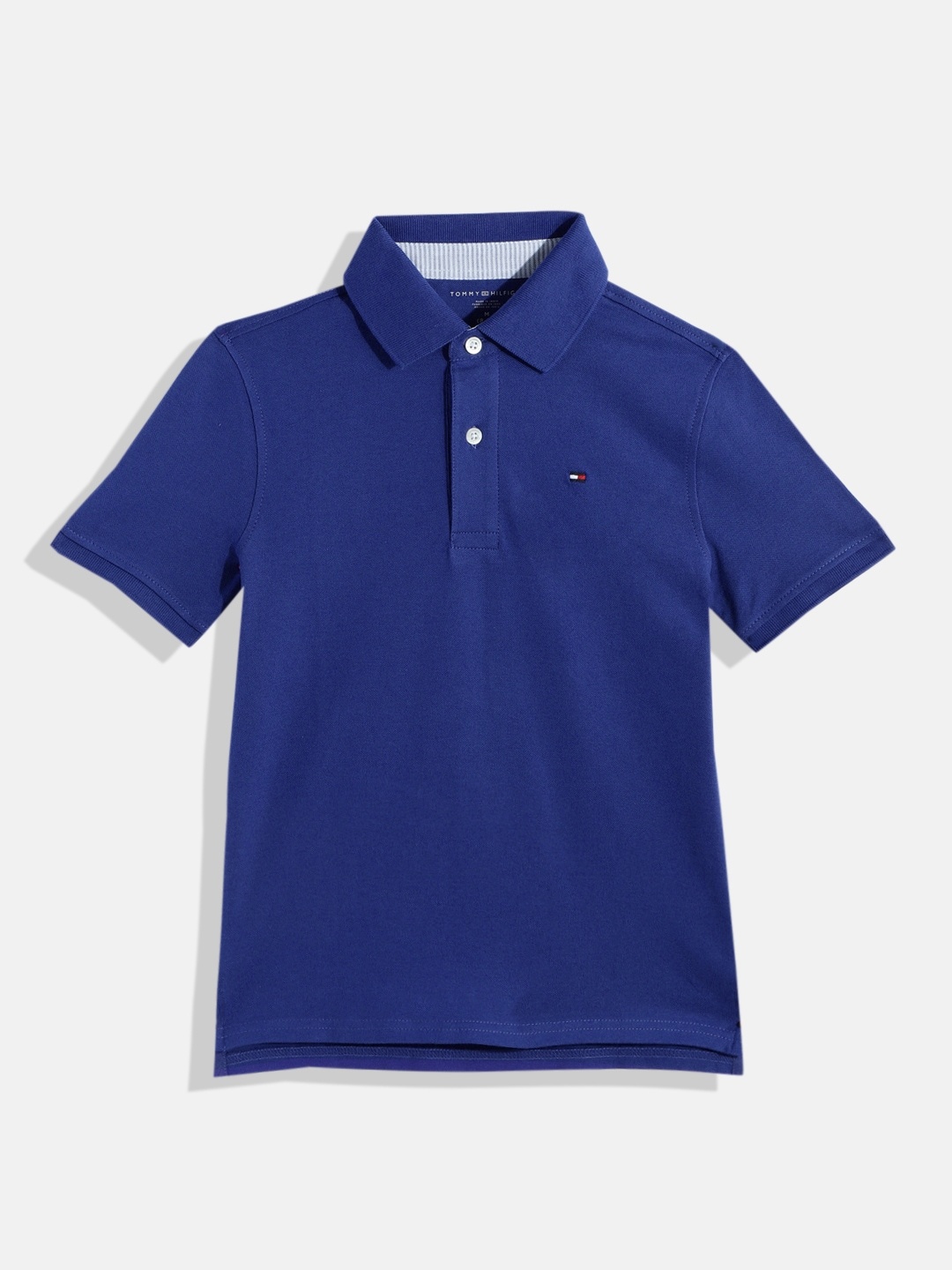 

Tommy Hilfiger Boys Polo Collar Pure Cotton T-shirt, Blue