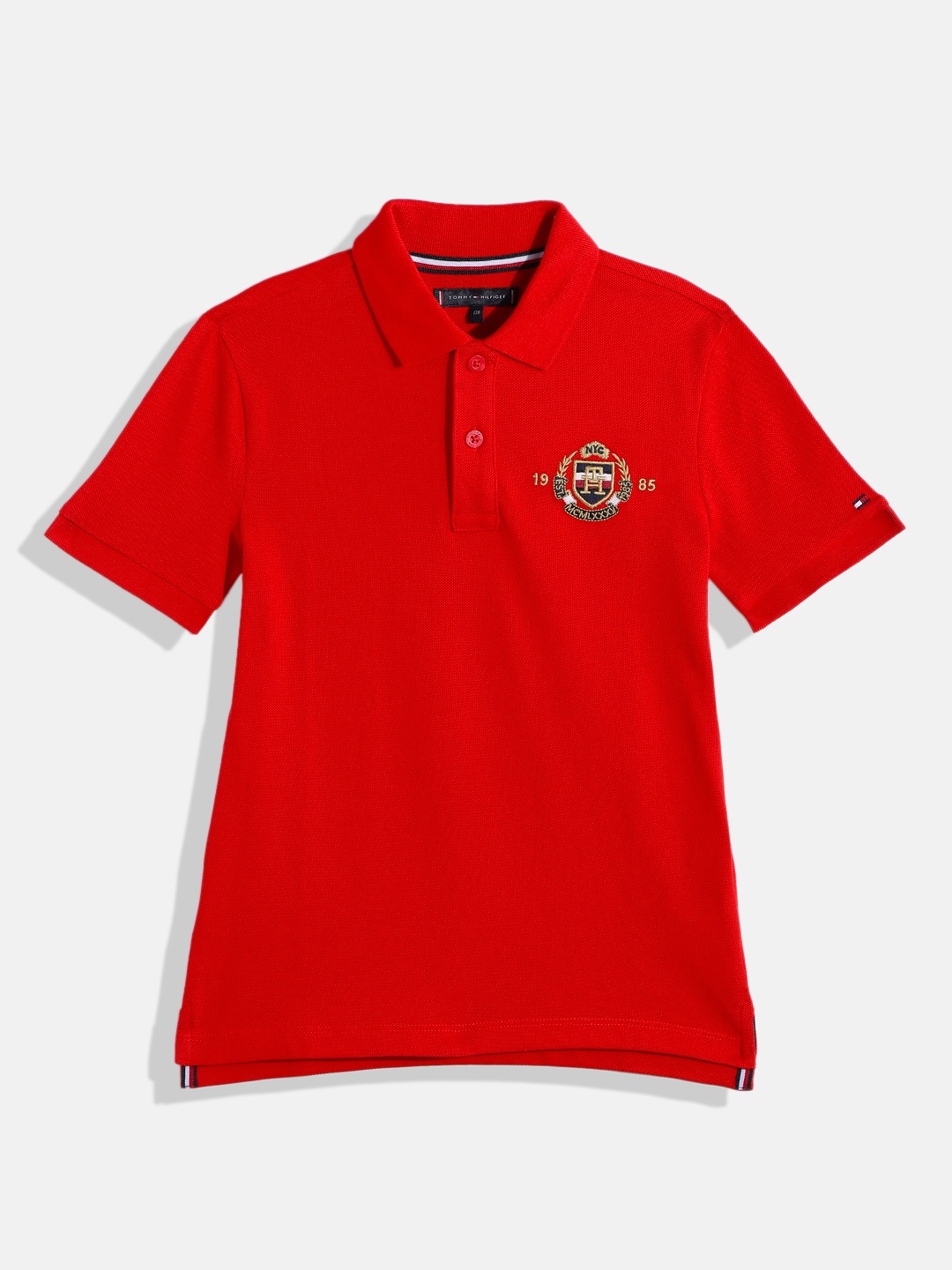 

Tommy Hilfiger Boys Sustainable Pure Cotton T-shirt, Red