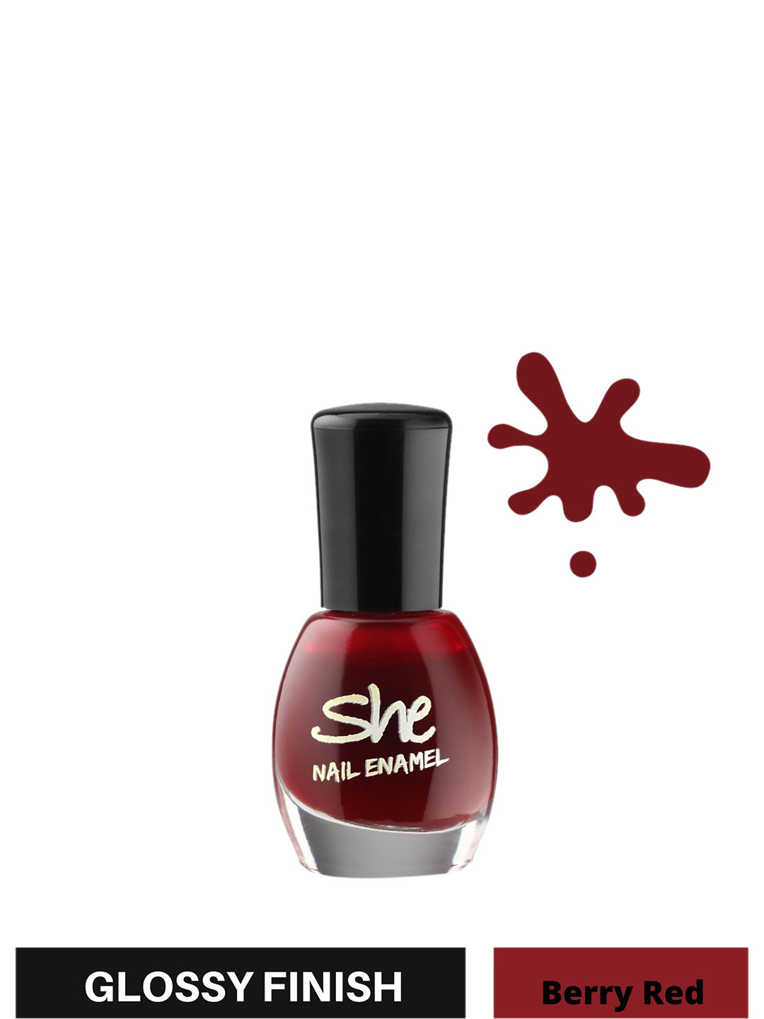 

Archies Set Of 2 She Make Up Nail Polish - 208 Berry Red