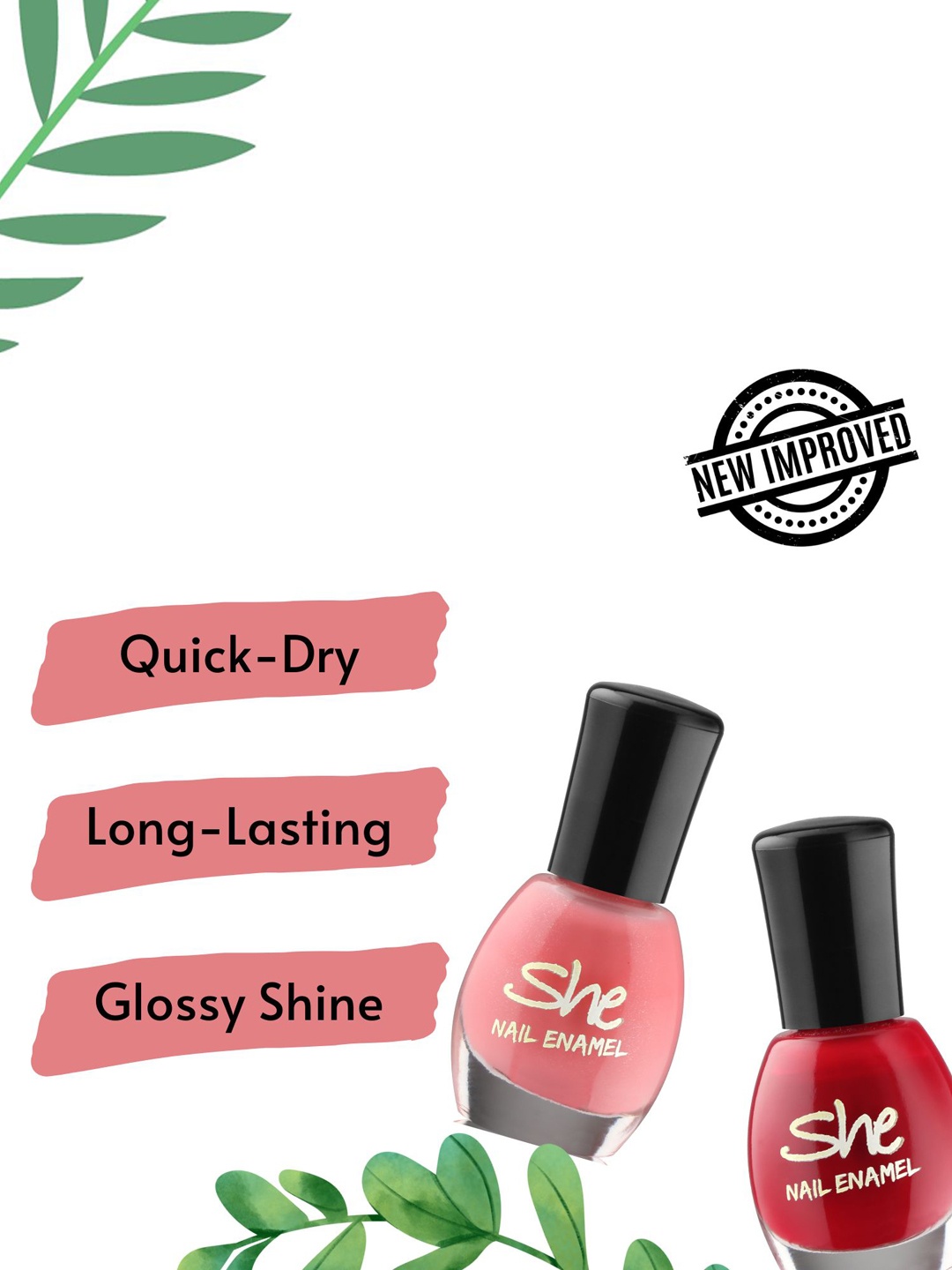 

Archies Set Of 2 She Make Up Nail Polish - Shimmery Beige 401, Brown