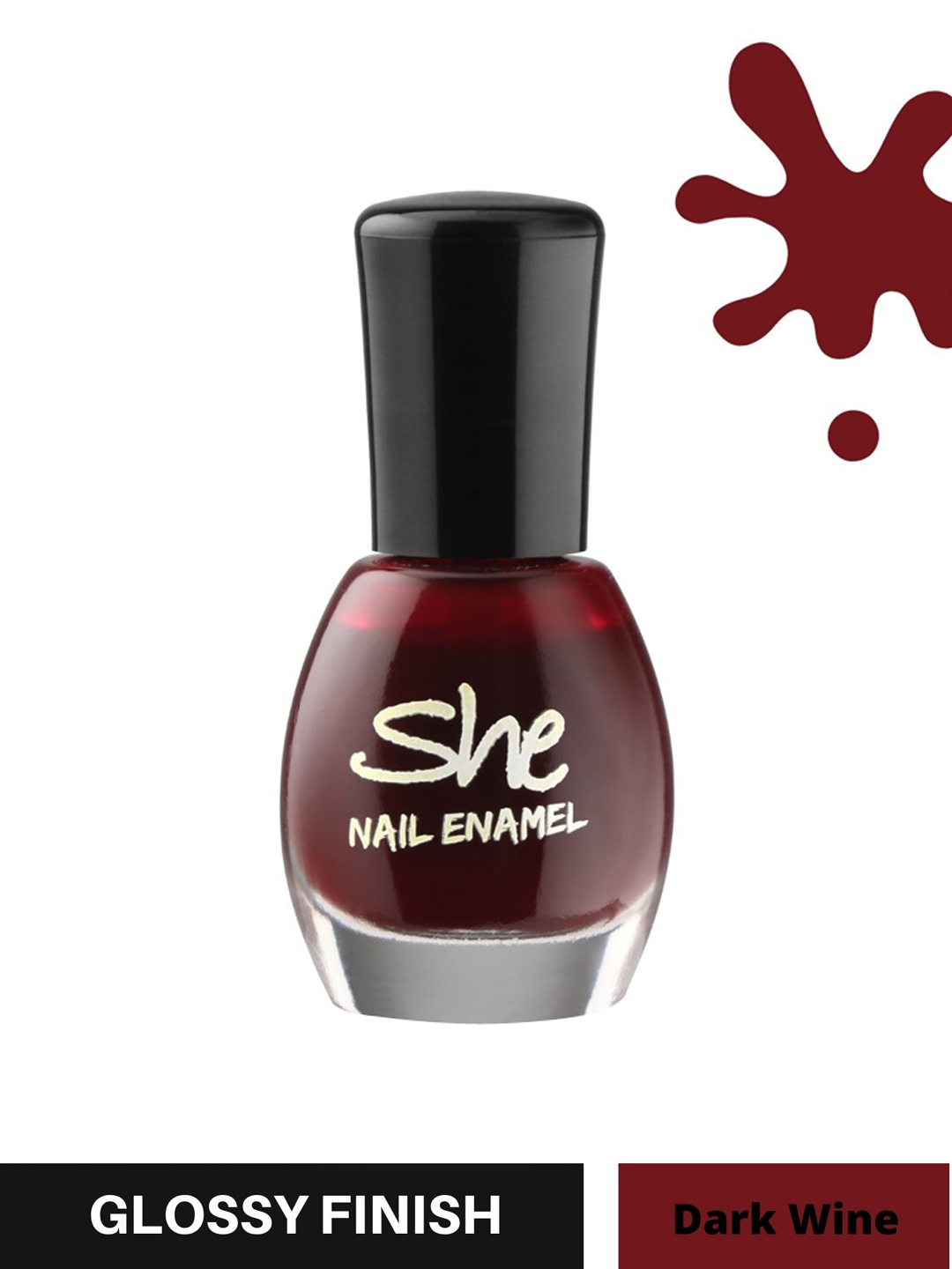 

Archies Set Of 2 She Make Up Nail Polish - Dark Wine 216, Brown