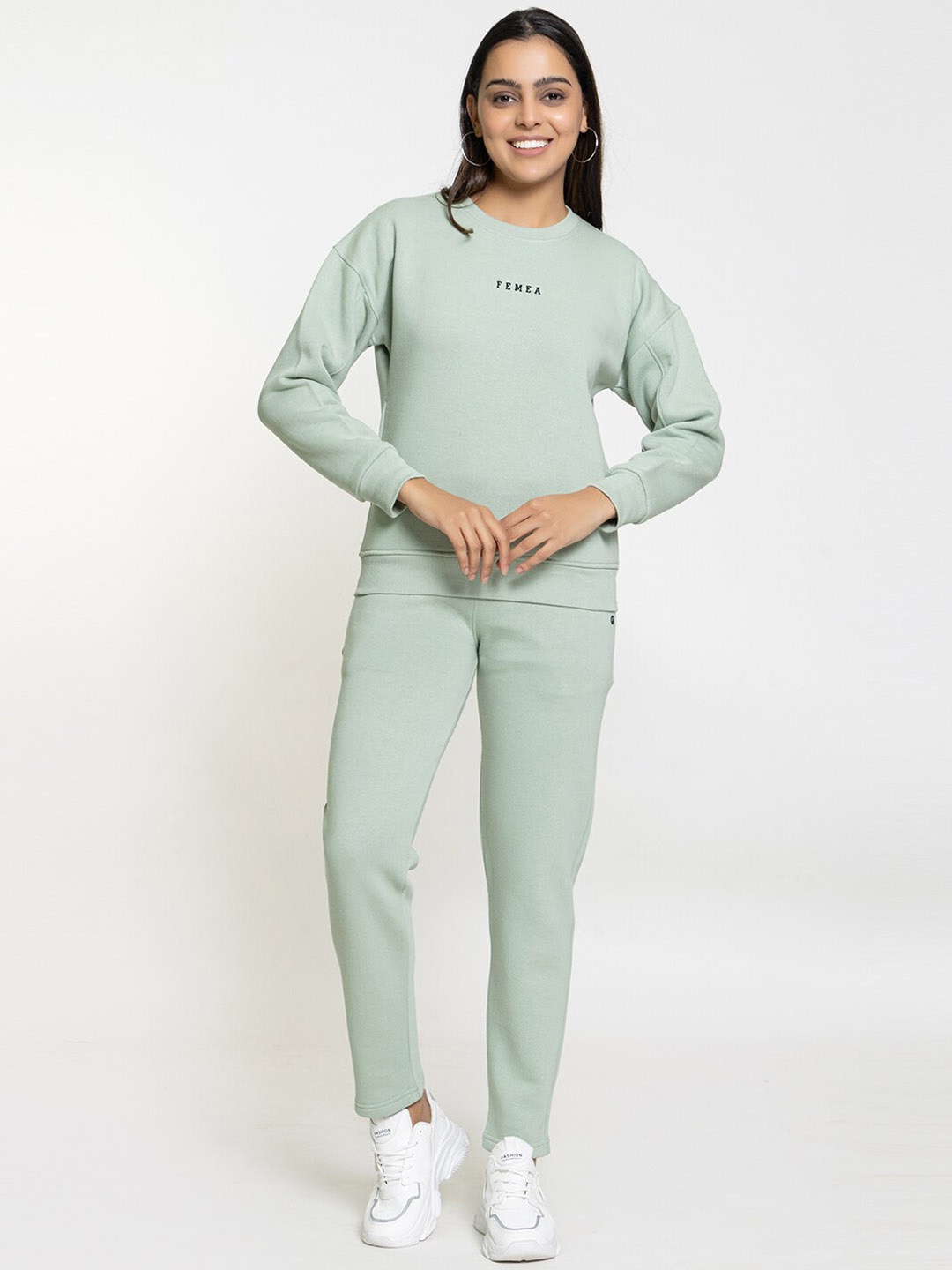 

FEMEA Women Fleece Tracksuits, Green