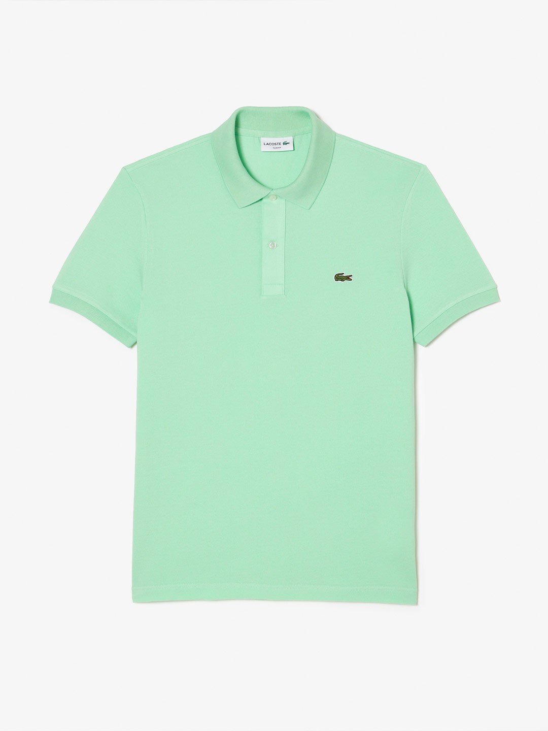 

Lacoste Men Pure Cotton Polo Collar Slim Fit T-shirt, Green