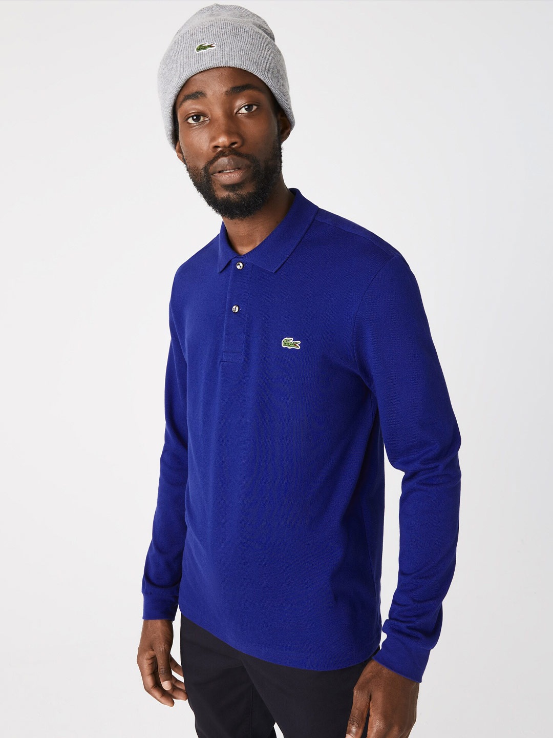 

Lacoste Men Pure Cotton Polo Collar T-shirt, Blue