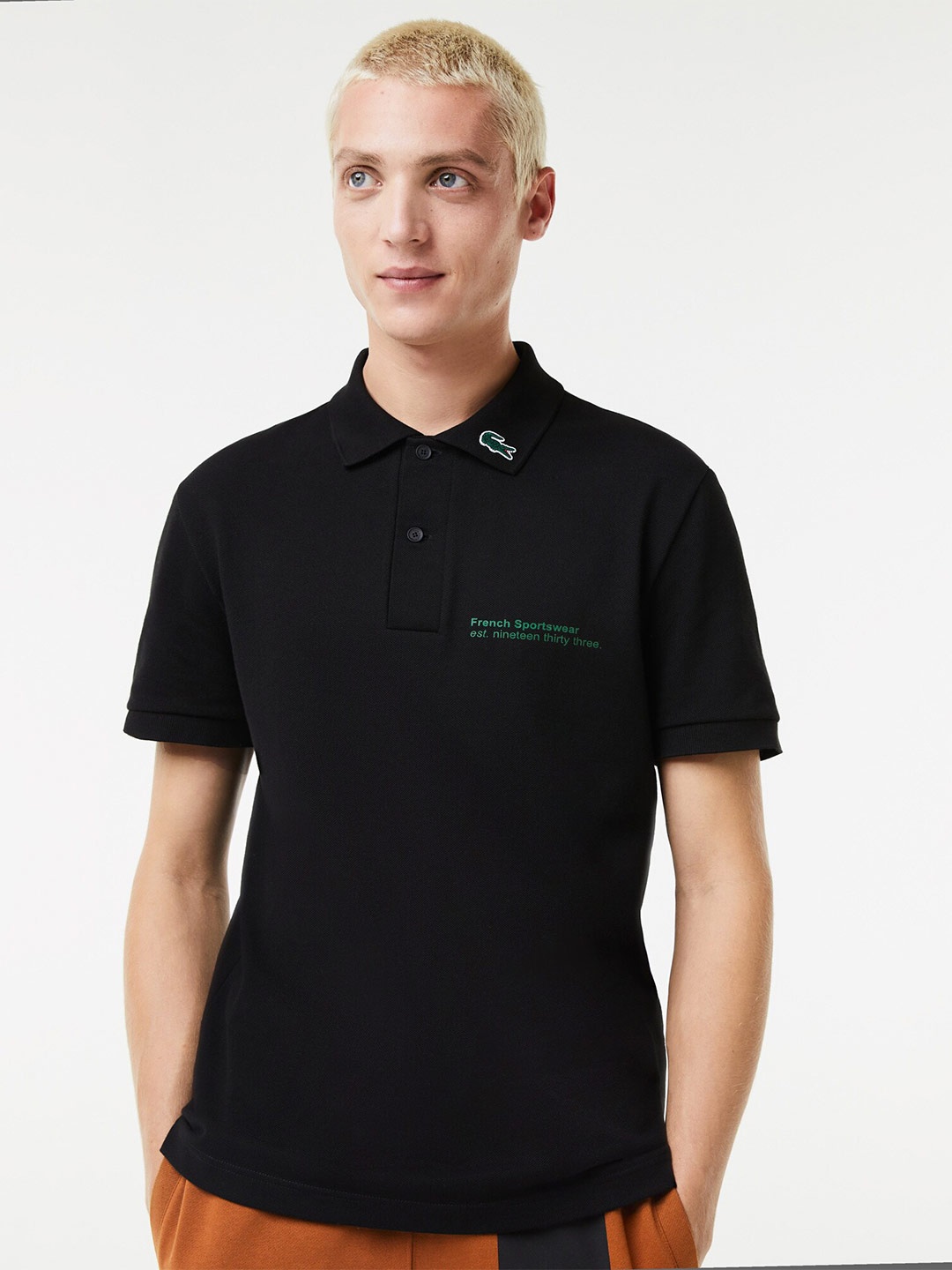 

Lacoste Men Polo Collar T-shirt, Black
