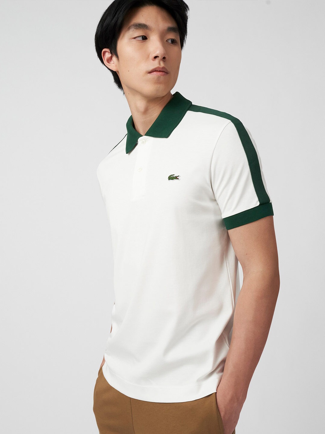 

Lacoste Men Polo Collar T-shirt, White