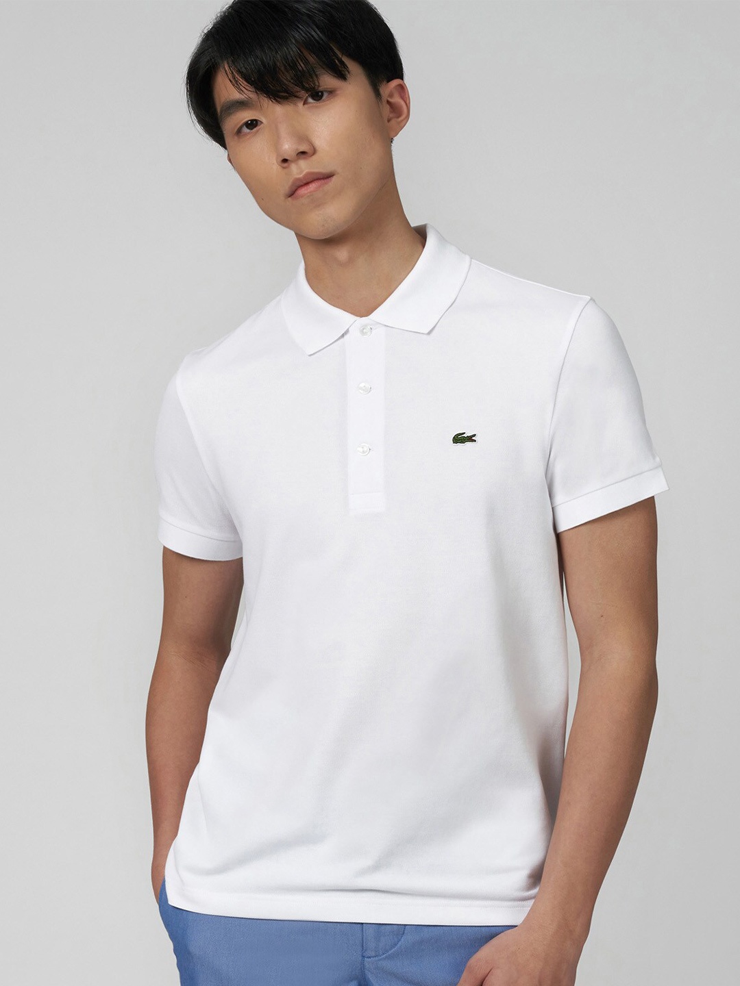 

Lacoste Men Polo Collar Slim Fit T-shirt, White