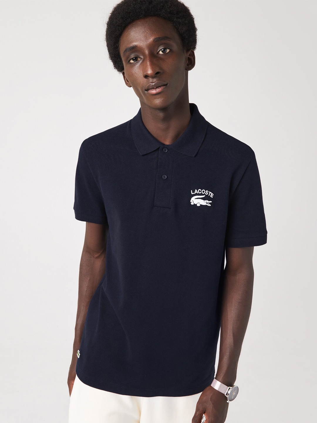 

Lacoste Men Polo Collar T-shirt, Navy blue