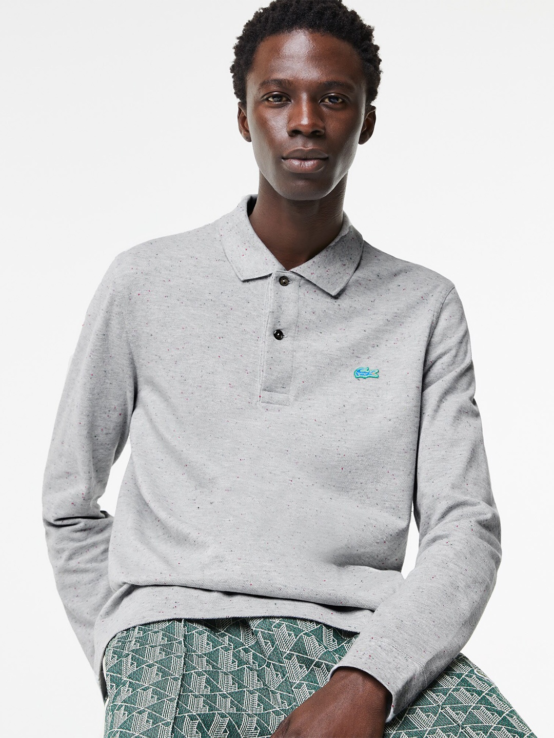

Lacoste Men Polo Collar Pure Cotton T-shirt, Grey
