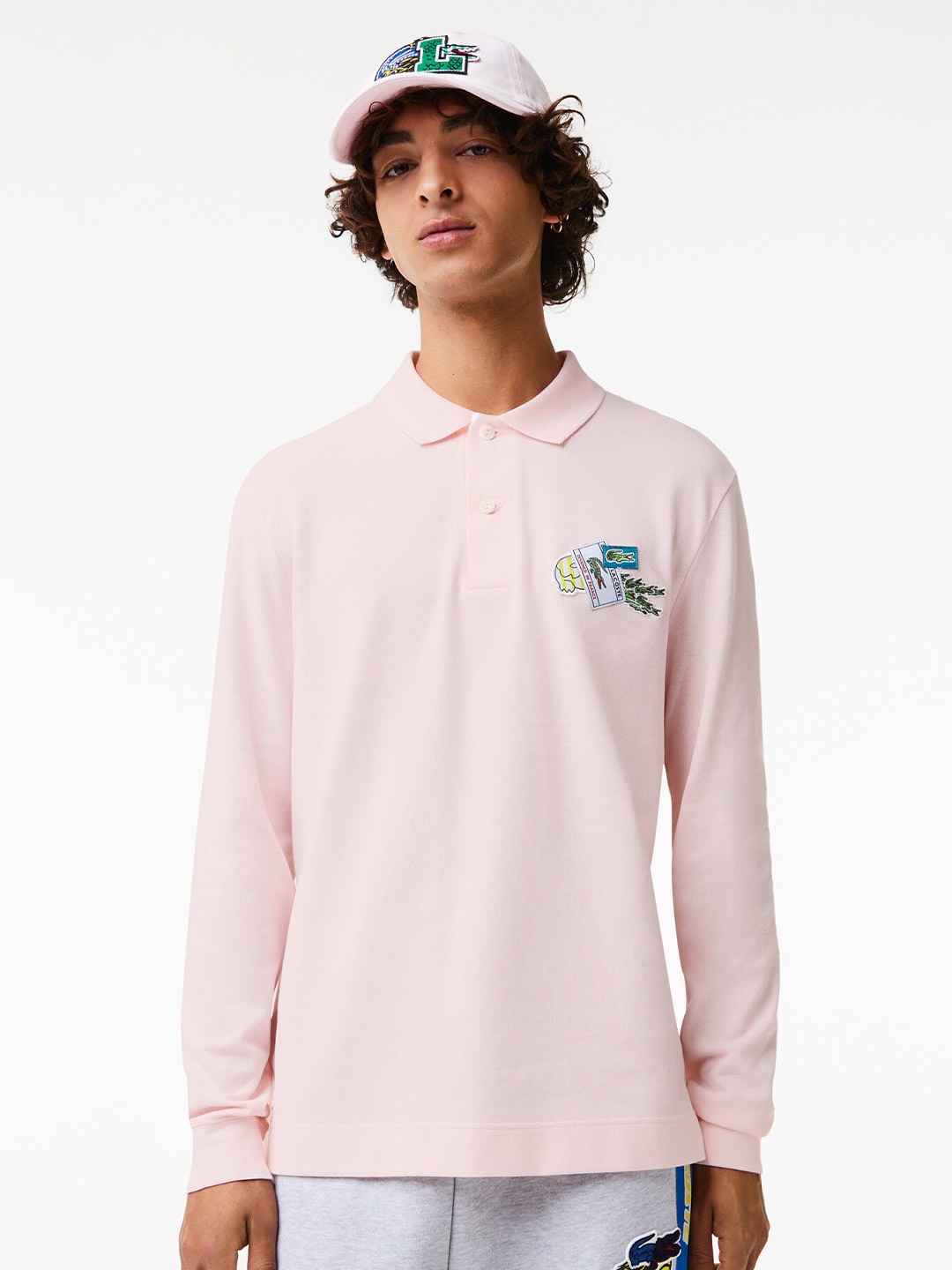 

Lacoste Men Polo Collar Pure Cotton T-shirt, Pink