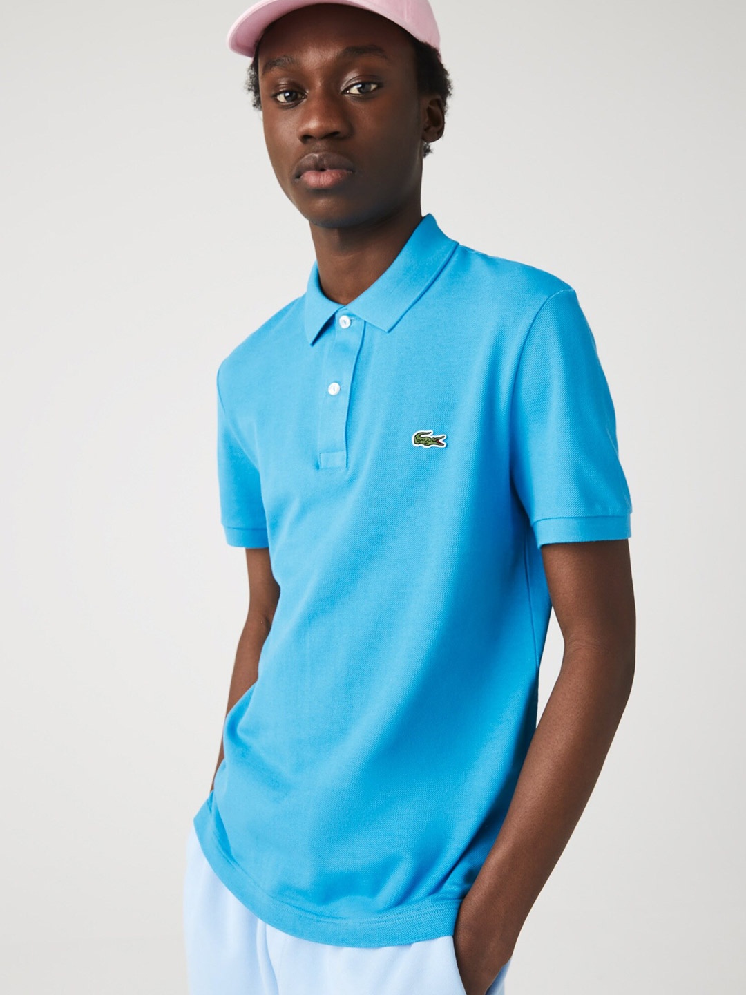 

Lacoste Men Polo Collar Slim Fit Pure Cotton T-shirt, Blue