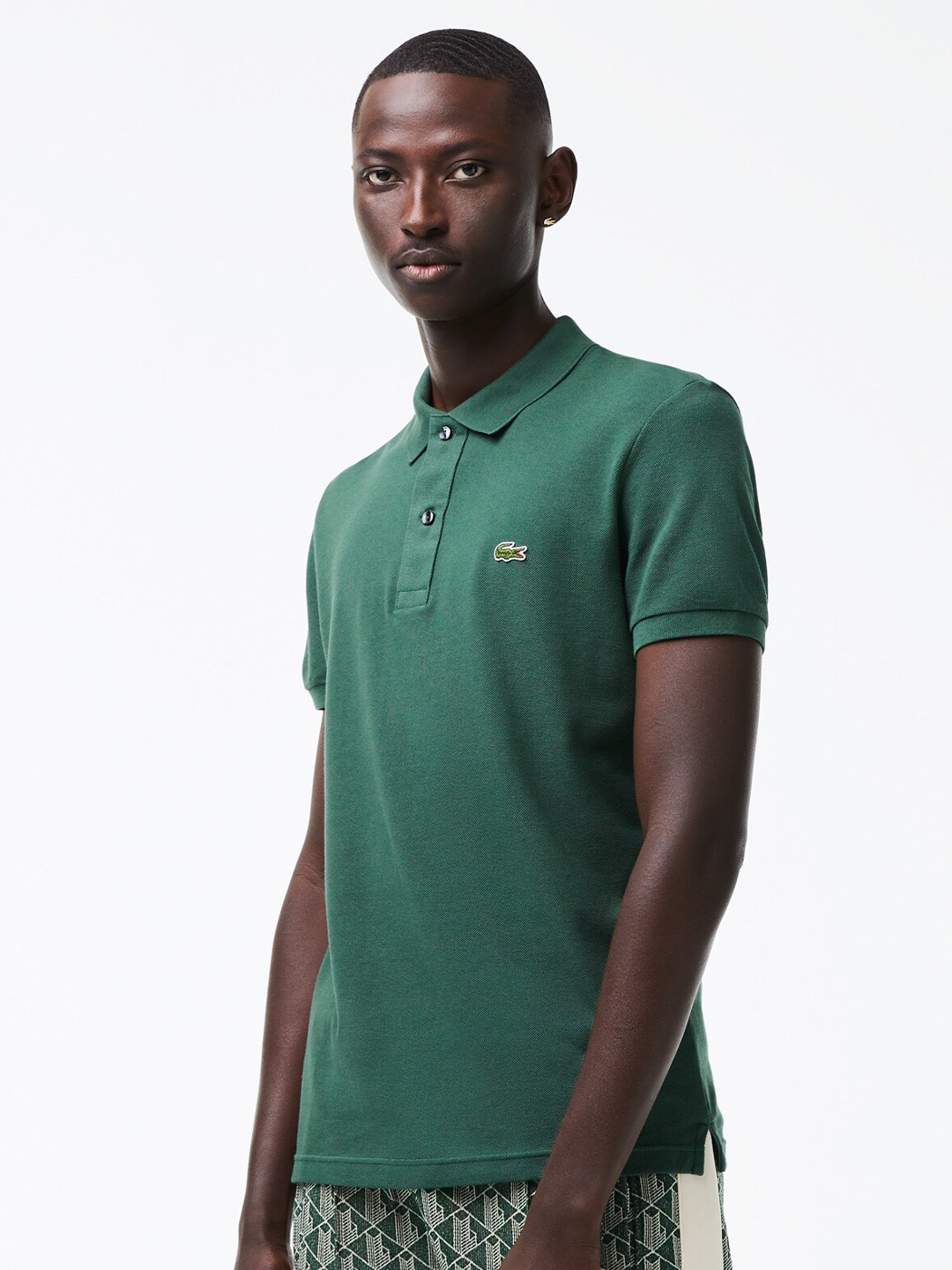 

Lacoste Men Green Polo Collar T-shirt