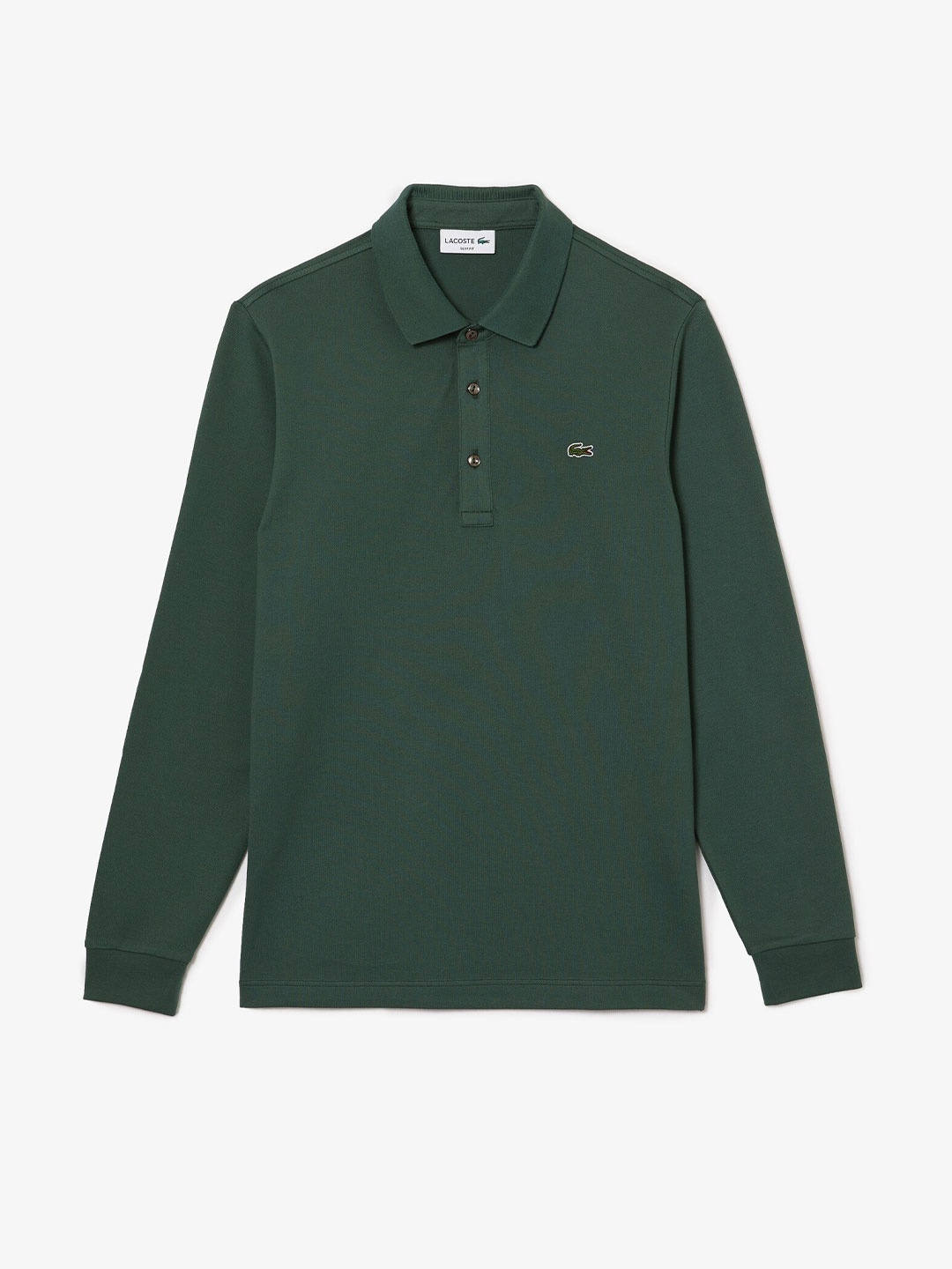 

Lacoste Men Green Cotton Polo Collar T-shirt