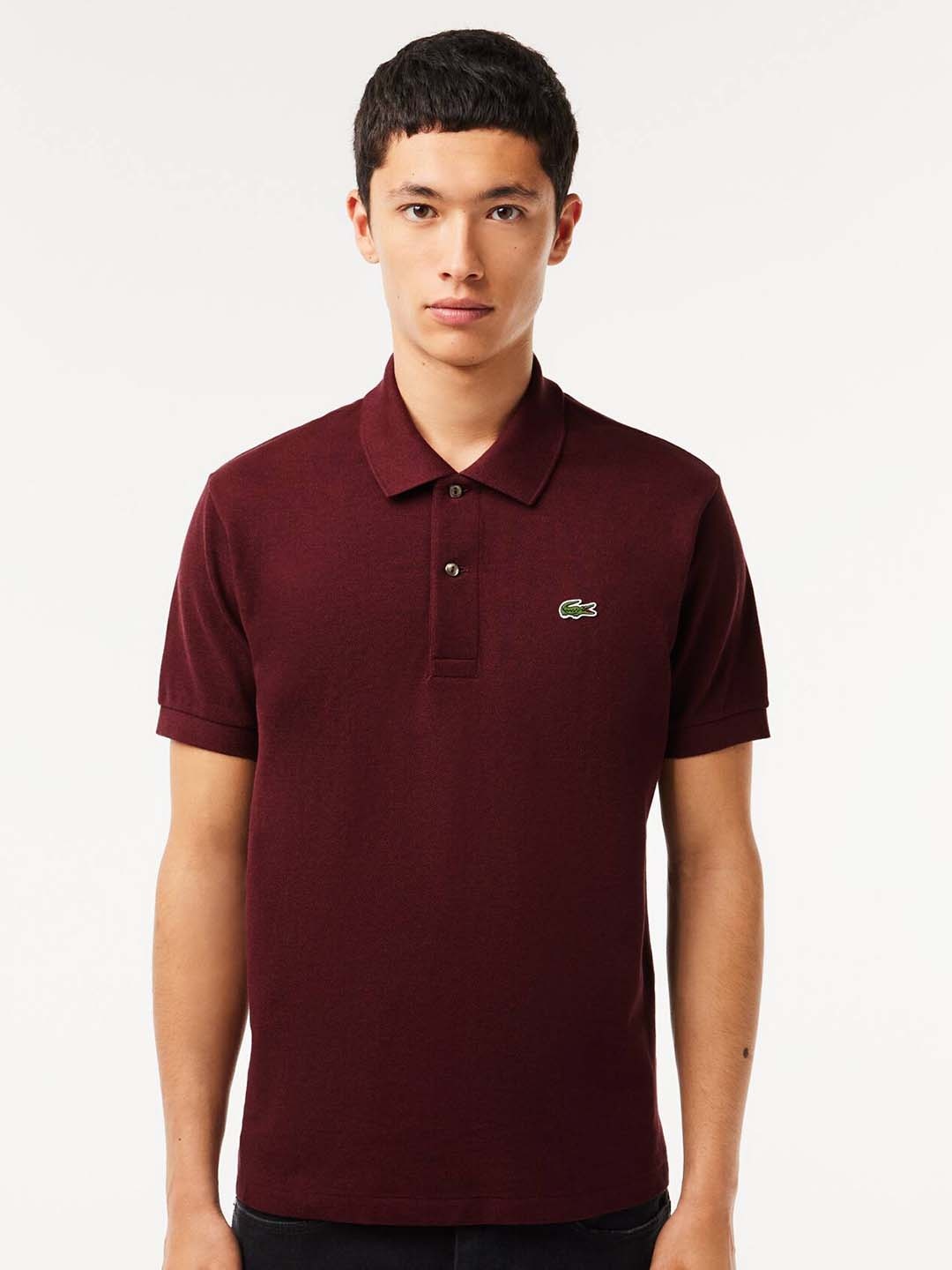 

Lacoste Men Polo Collar Pure Cotton T-shirt, Maroon