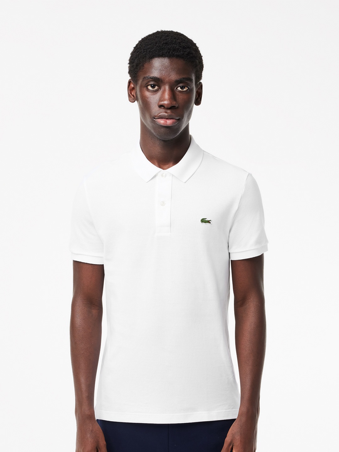 

Lacoste Men Polo Collar Slim Fit Pure Cotton T-shirt, White