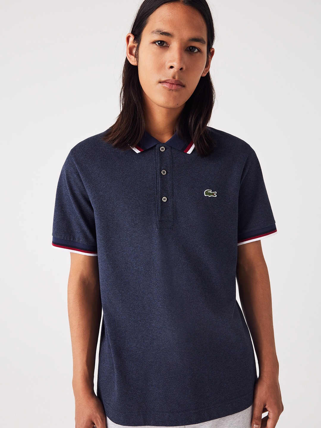 

Lacoste Men Polo Collar T-shirt, Navy blue