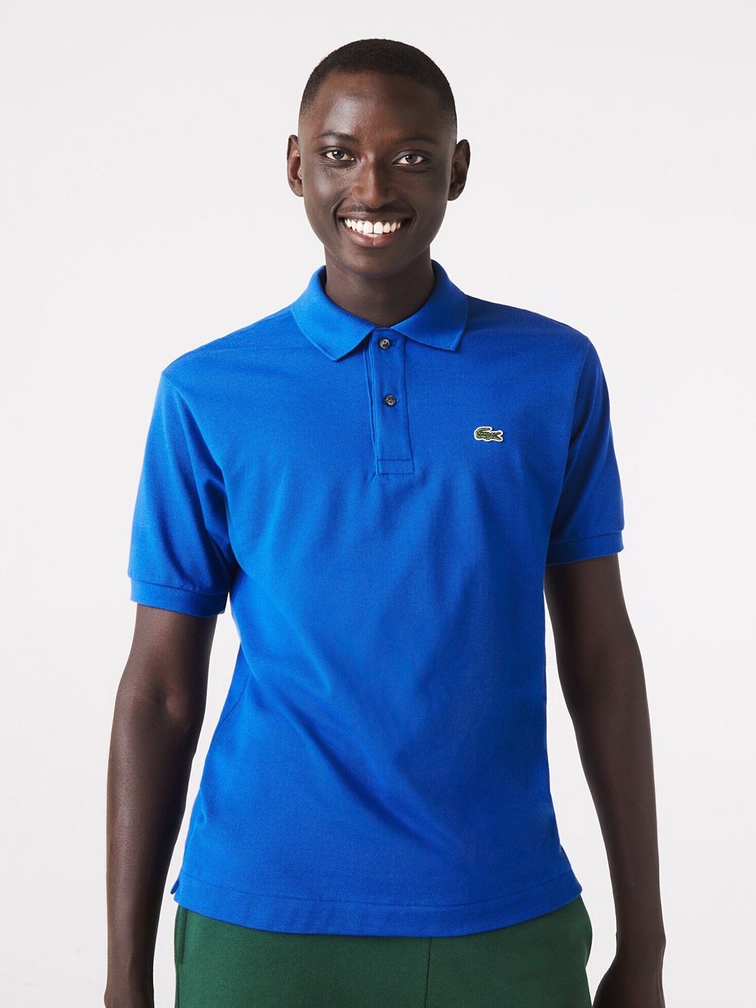 

Lacoste Men Polo Collar Pure Cotton T-shirt, Blue