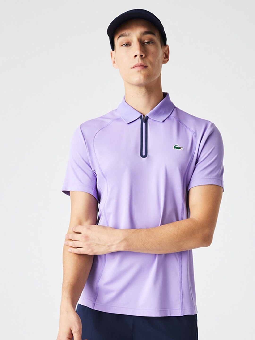

Lacoste Men Polo Collar T-shirt, Lavender