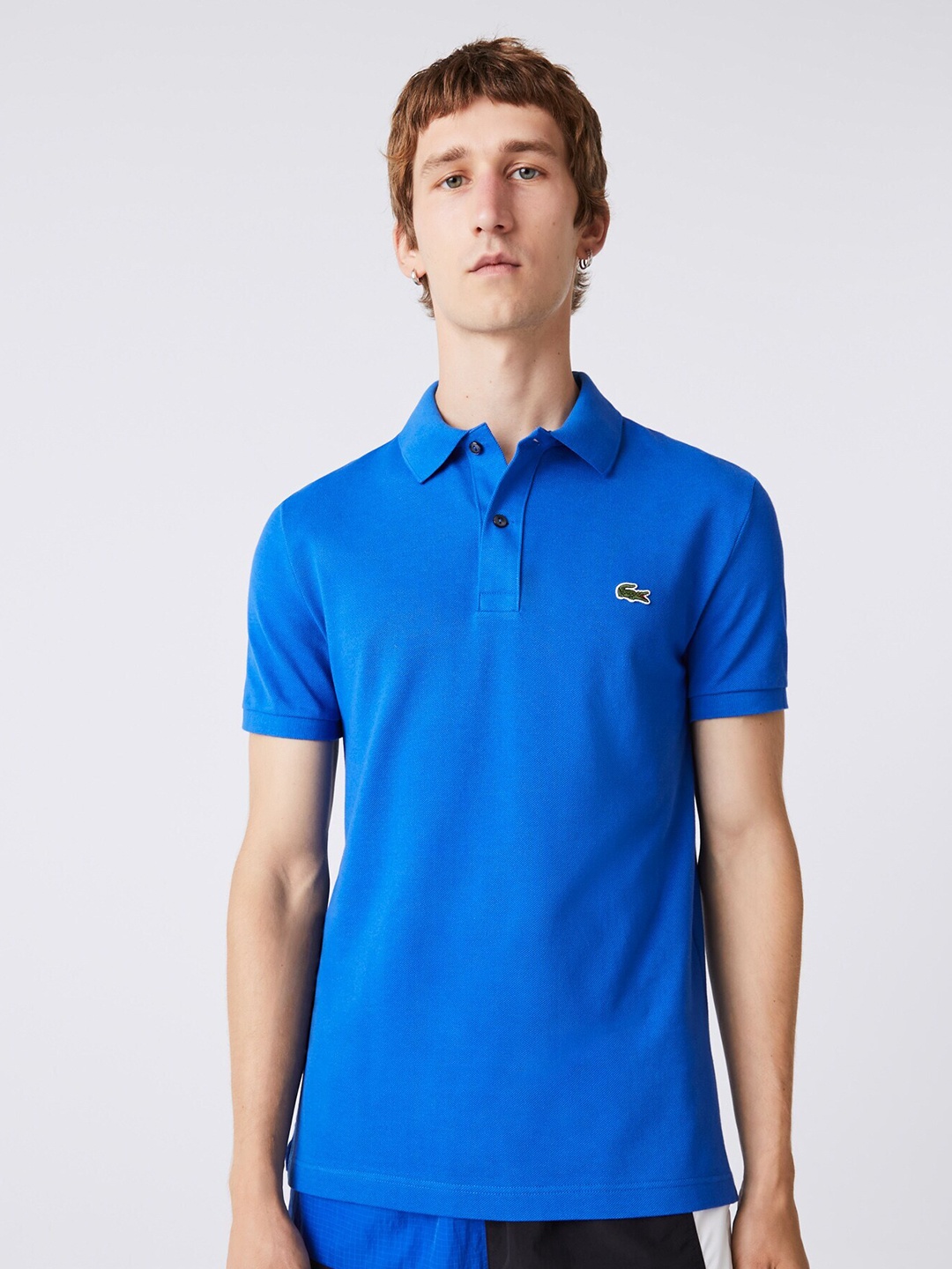 

Lacoste Men Polo Collar Slim Fit Pure Cotton T-shirt, Blue