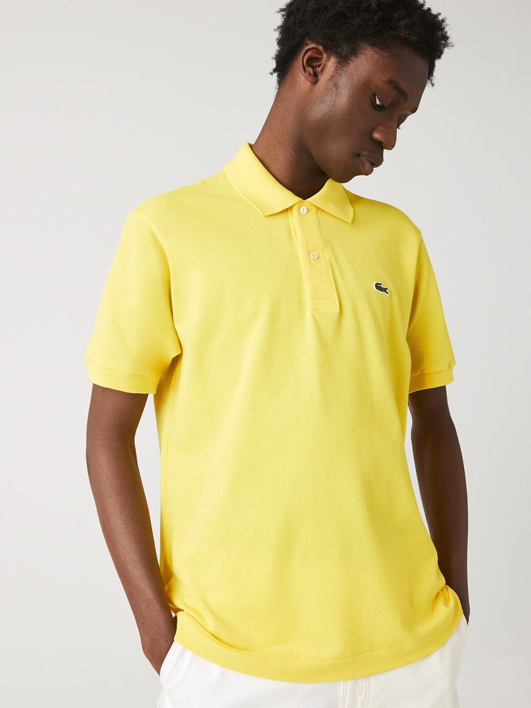 

Lacoste Men Polo Collar Pure Cotton T-shirt, Yellow