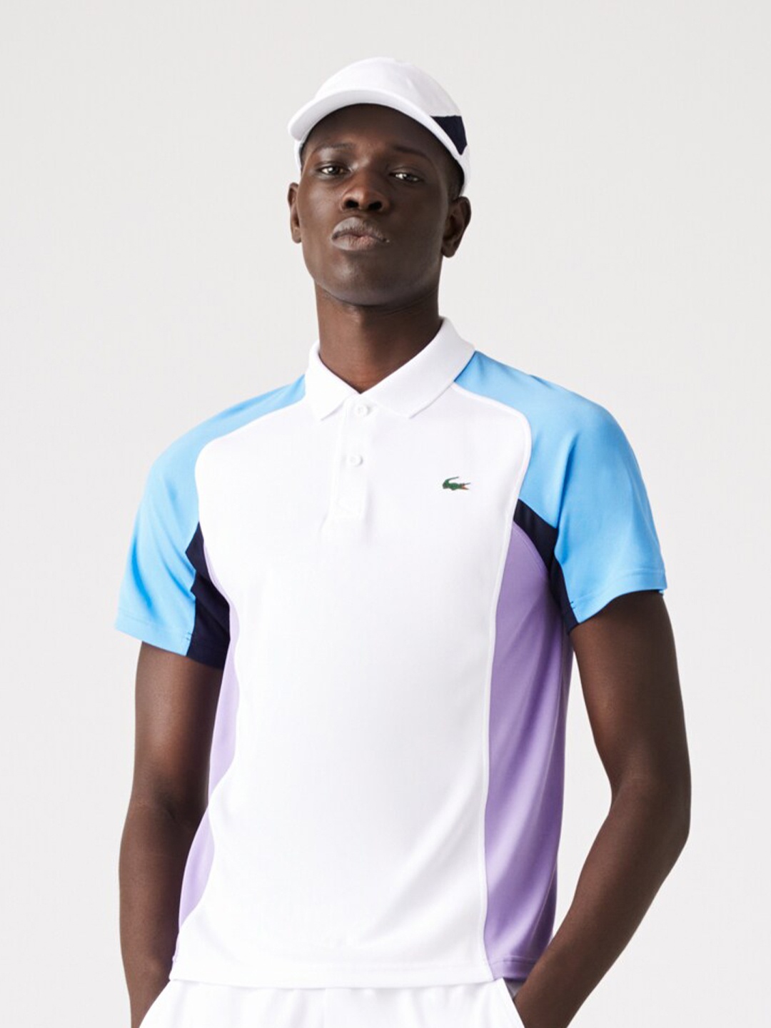 

Lacoste Men Colourblocked Polo Collar T-shirt, White