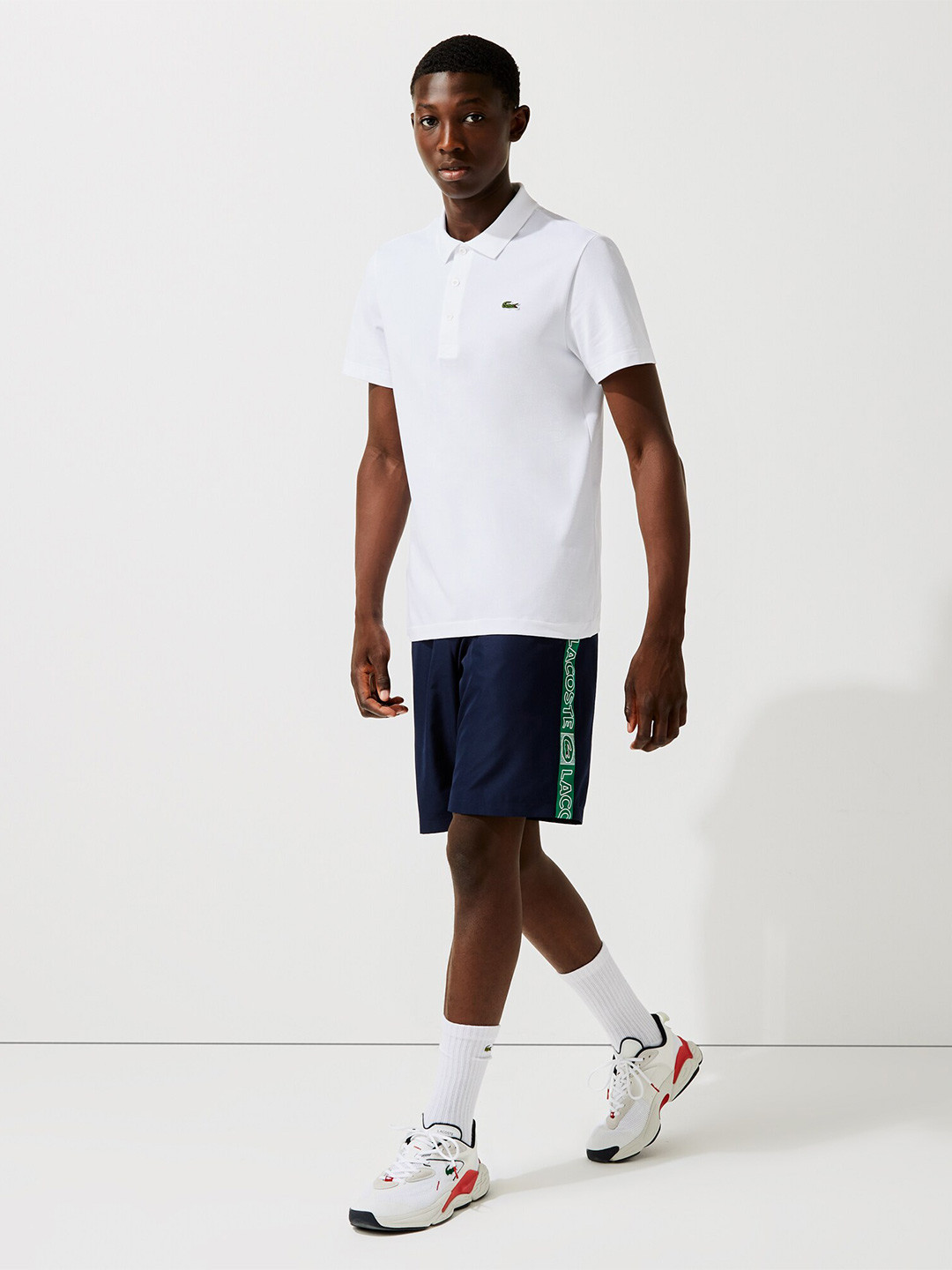 

Lacoste Men Polo Collar Applique T-shirt, White