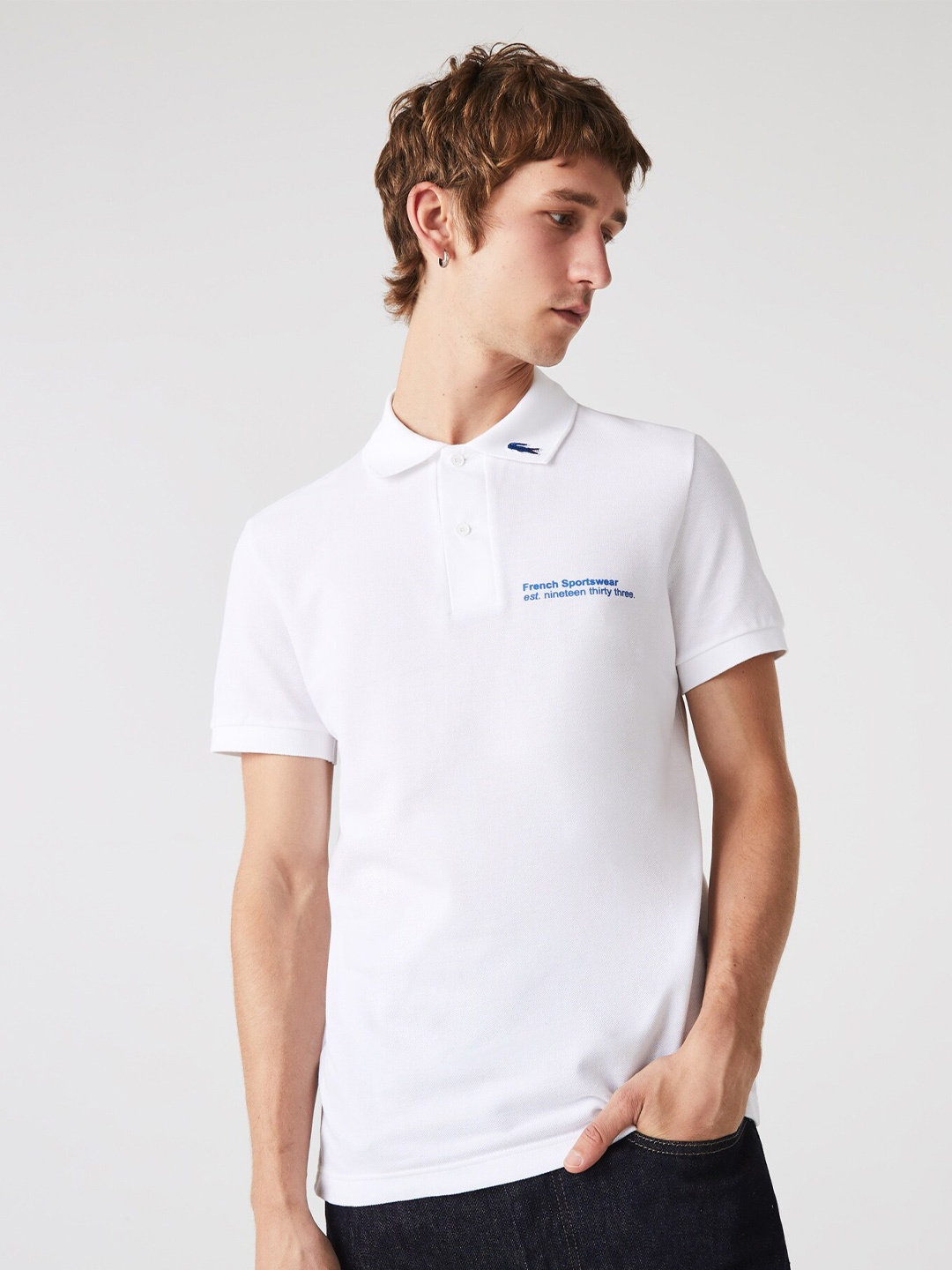

Lacoste Men Polo Collar T-shirt, White