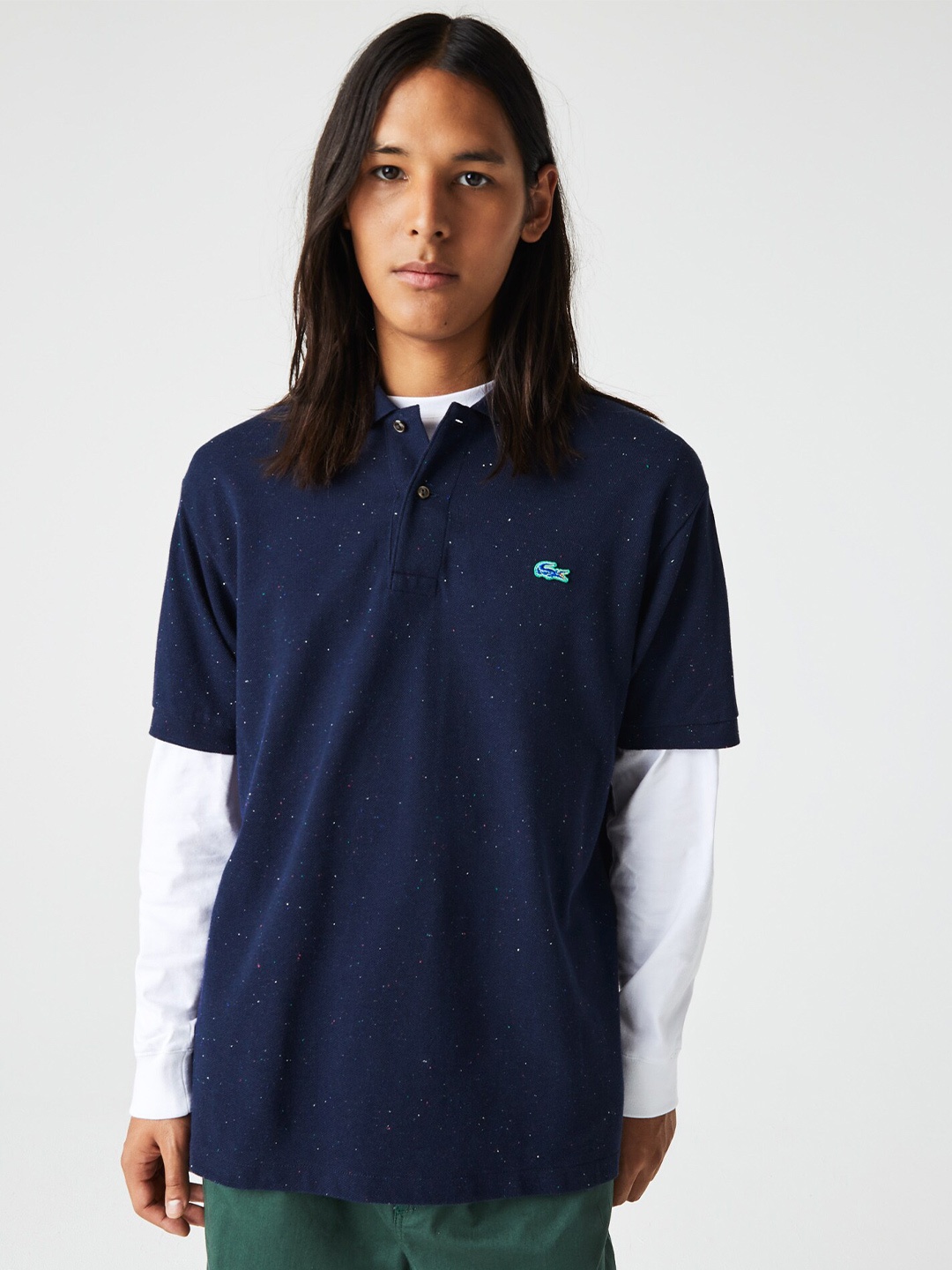 

Lacoste Men Polo Collar T-shirt, Navy blue