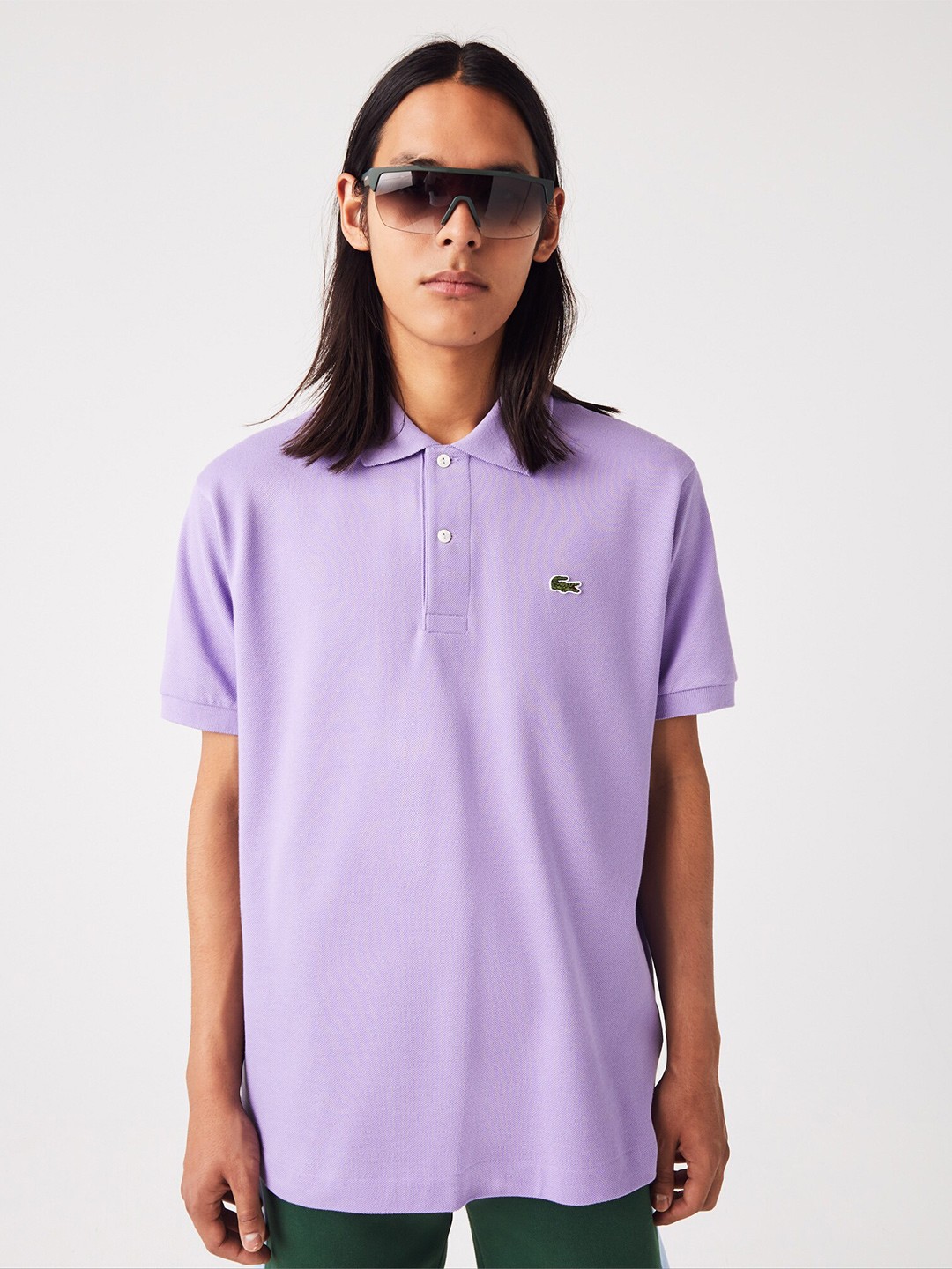

Lacoste Men Polo Collar Cotton T-shirt, Purple