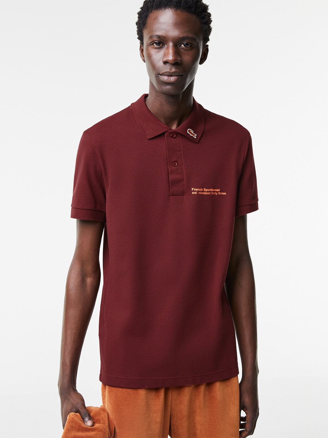 

Lacoste Men Polo Collar Cotton T-shirt, Maroon