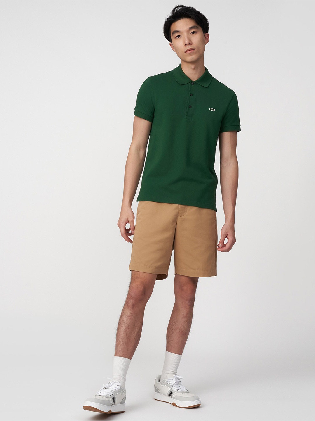 

Lacoste Men Polo Collar Cotton T-shirt, Green