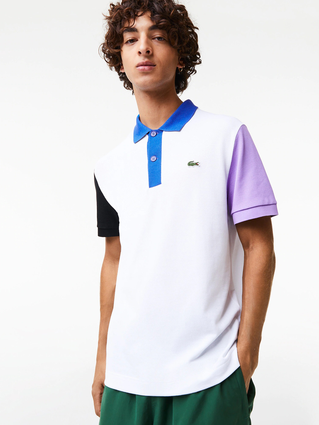 

Lacoste Men Polo Collar Cotton T-shirt, White