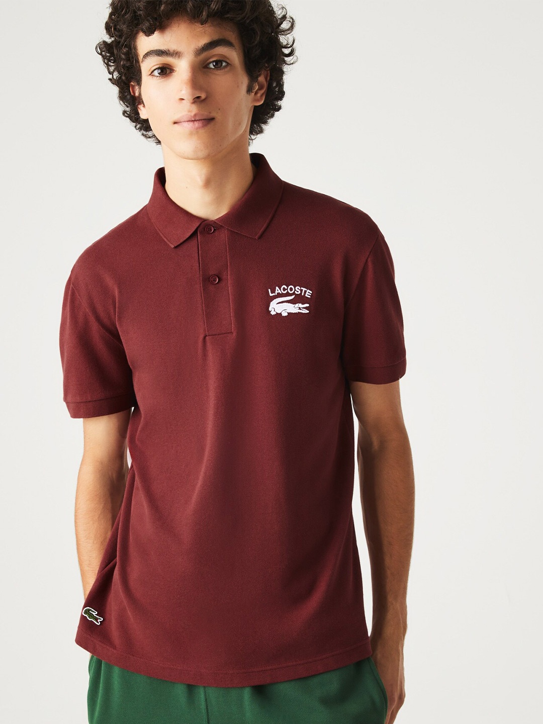 

Lacoste Men Polo Collar Cotton T-shirt, Maroon