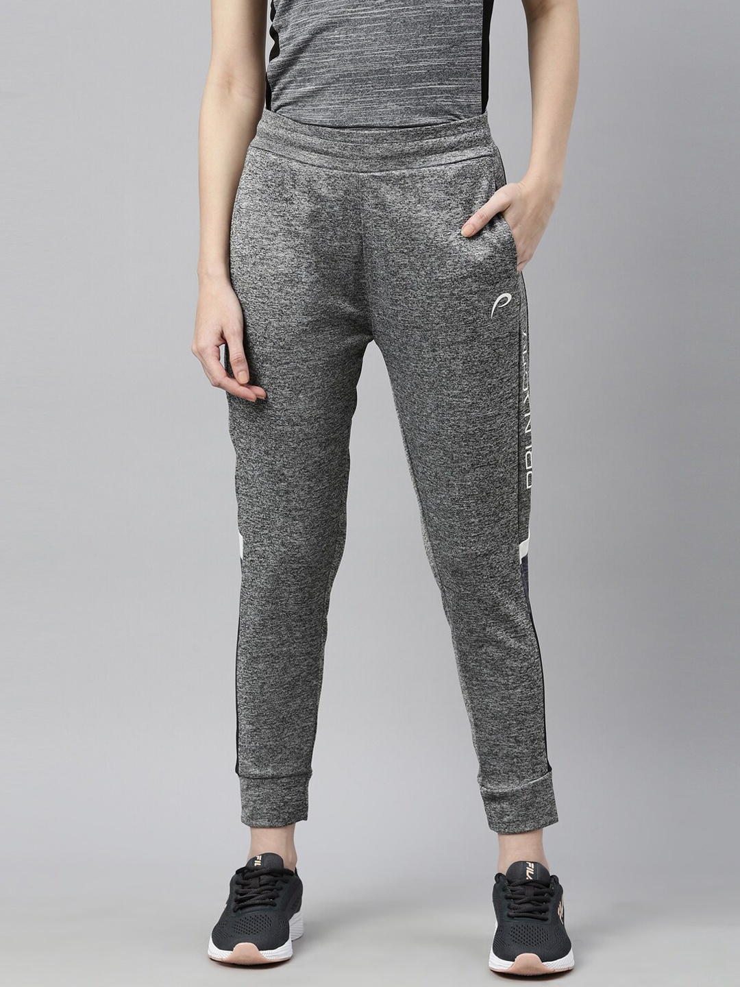 

Proline Women Printed Cotton Joggers, Grey