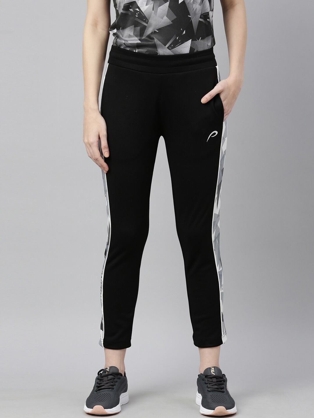 

Proline Women Slim-Fit Cotton Track Pants, Black