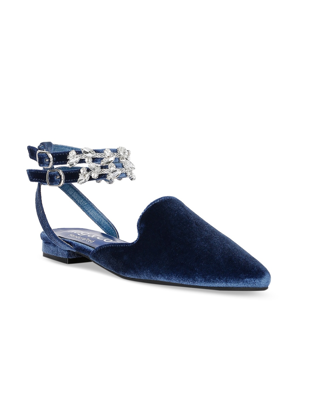 

RAG & CO Women Solid Mules, Blue
