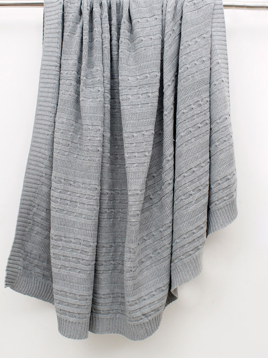 

AVI Living Grey Knitted Cotton Sofa Throws